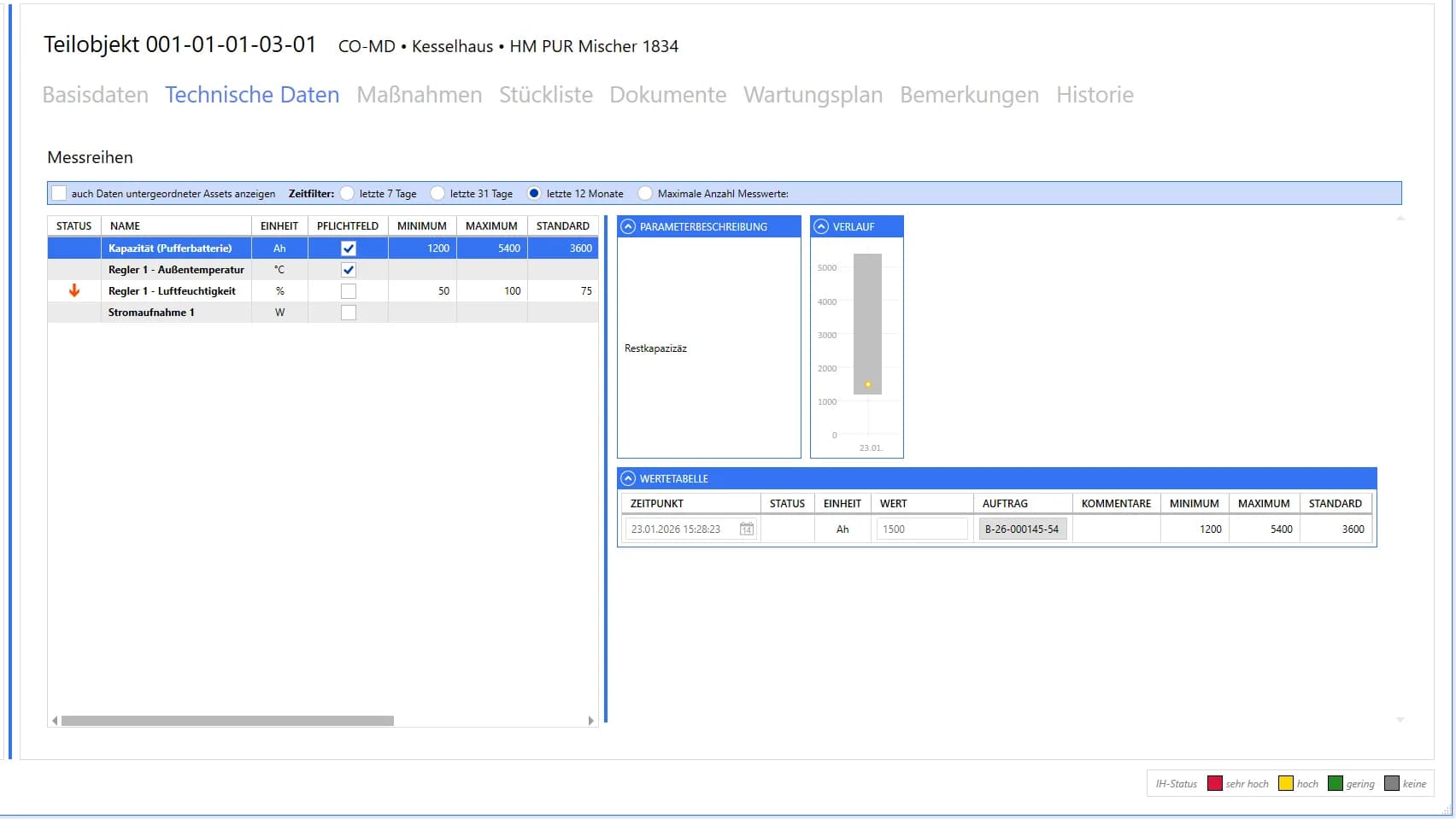 comain smart Vorgabematerial und freies Material in der Checklistenposition