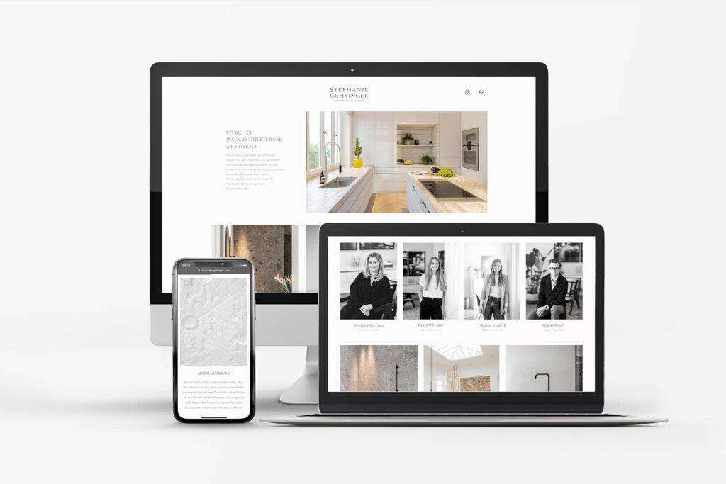 Webdesign Projekt Minimalistisch Webdesign Projekt Innenarchitektur Stephanie Gehringer